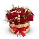 Vánoční box červených růží